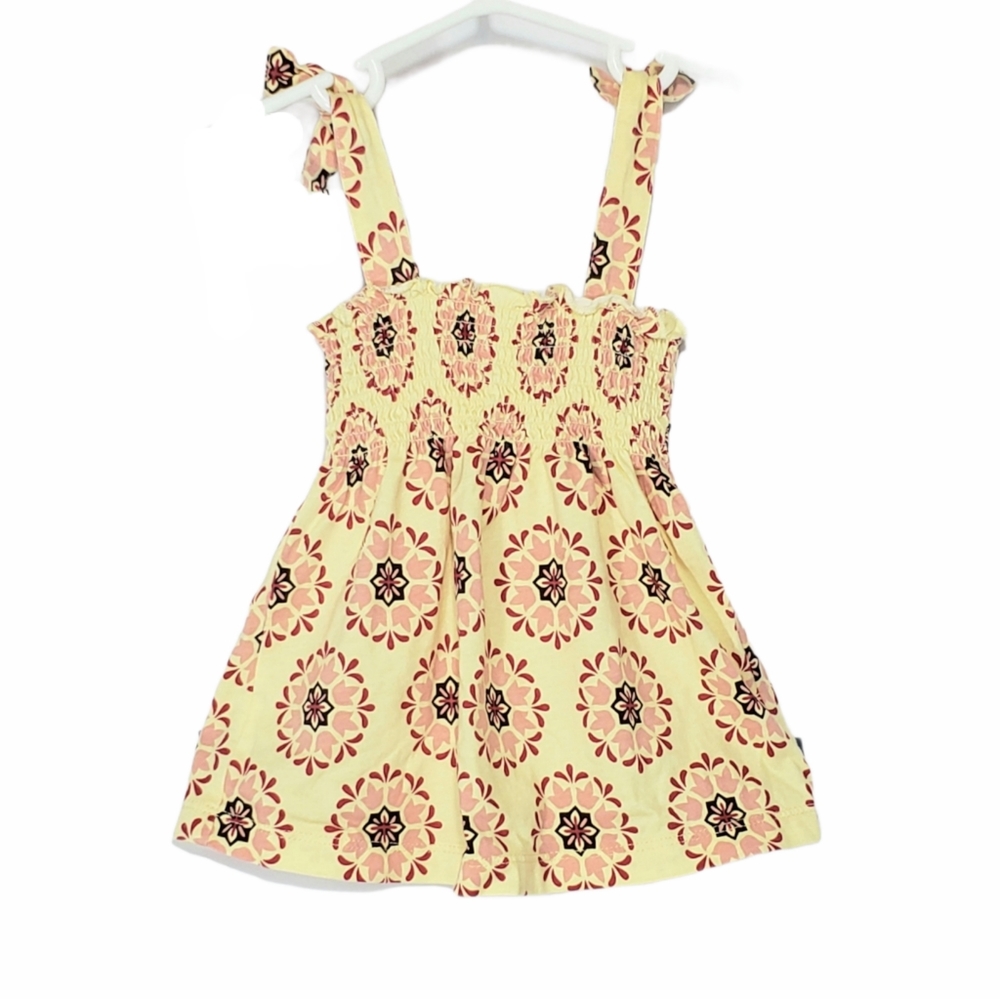Tea Collection Yellow Mandala Print Dress Size 12-18M